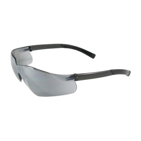 Pip Rimless Safety Glasses with Black Temple, Silver Mirror Lens and Anti-Scratch Coating 250-06-0005